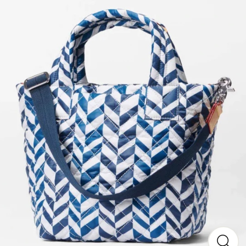 NEW! MZ WALLACE Mini Metro Tote Deluxe - Ocean Tile